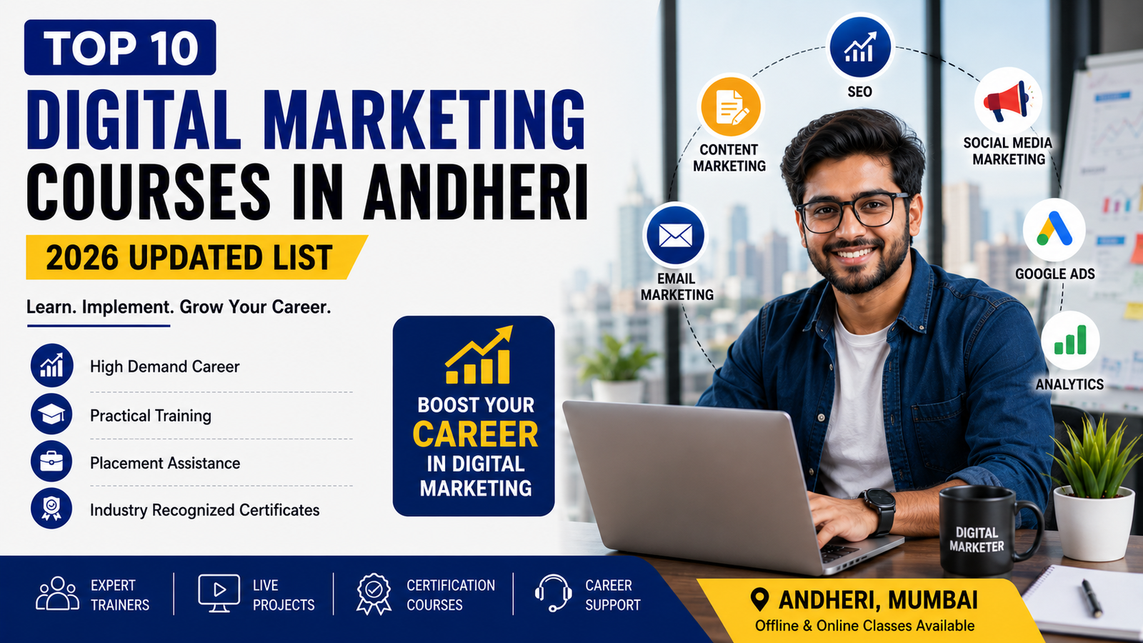Top 10 Digital Marketing Courses in Andheri (2026 Updated List)